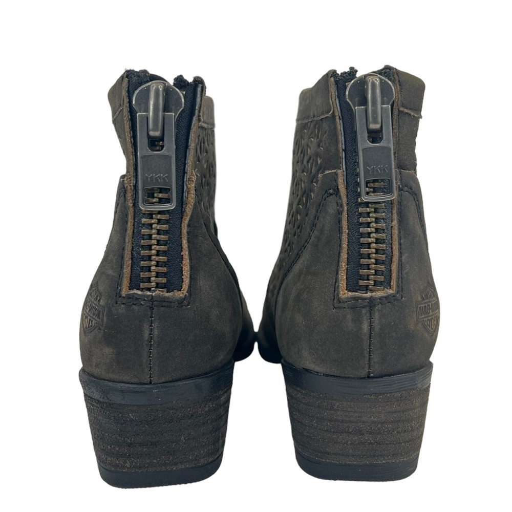 Harley-Davidson Women’s Liam Distressed Motorcycle Bootie Boots - Picture 10 of 14